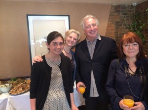 Maria Decker, Palmyra Relief Board member Franca Fiabane, and Palmyra Patrons Alan Rickman and Rima Horton